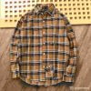 Vintage Drop Shoulder Cotton Check Shirt - Trendy Streetwear