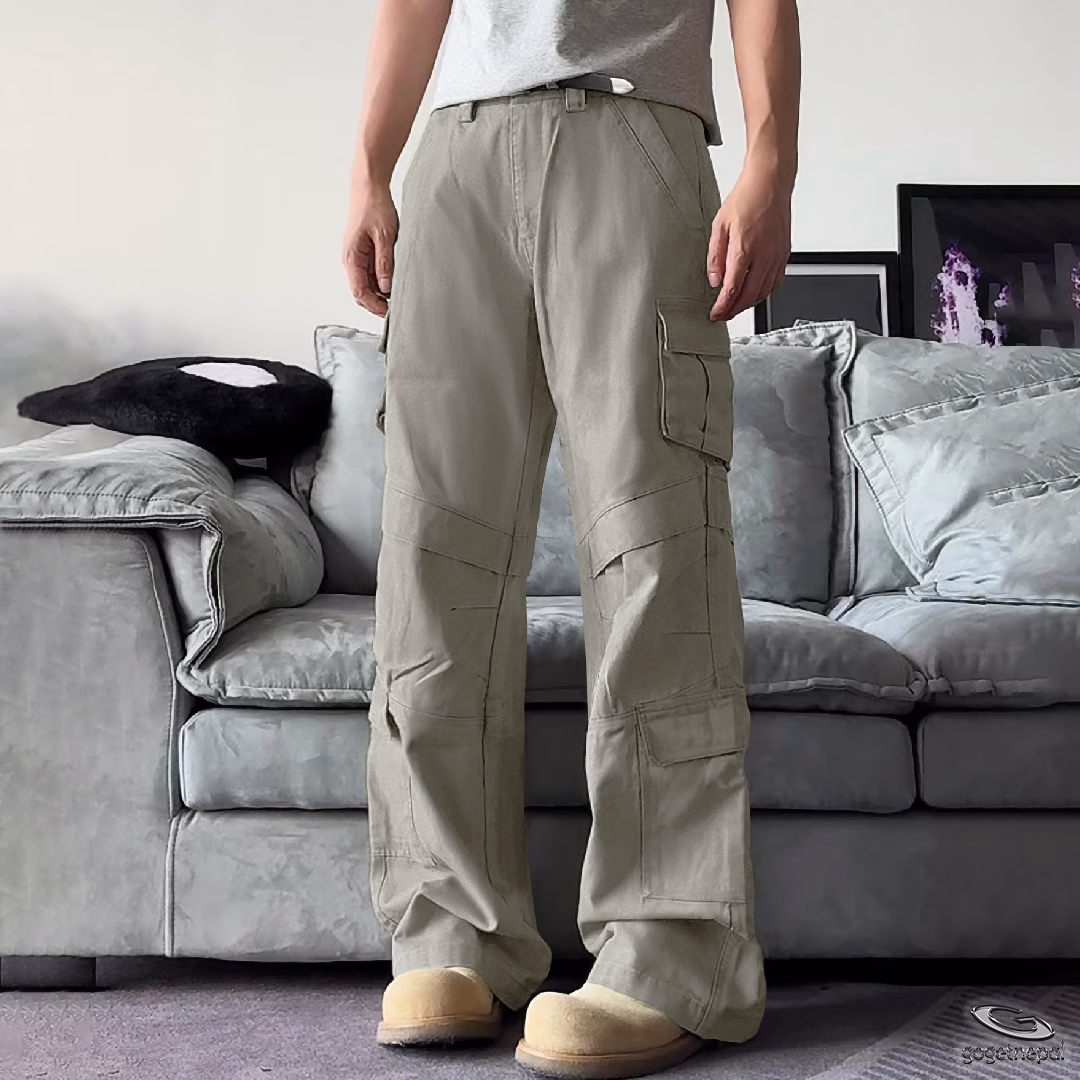 Multifunctional 4 Pocket Premium Twill Cotton Baggy Pants (Lauren green) 1 Multifunctional 4 Pocket Premium Twill Cotton Baggy Pants (Lauren green)