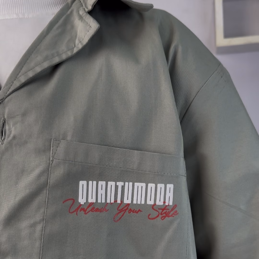 Printed Cuban Shirt: Dual Print, Crop & Regular Fit Faded Green 3 Printed Cuban Shirt: Dual Print, Crop & Regular Fit Faded Green - Image 3