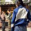 two toned windproof water resistant double layer windbreaker jacket