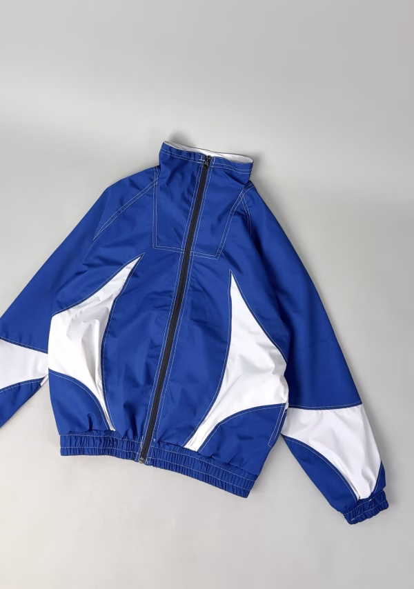 two toned windproof water resistant double layer windbreaker jacket
