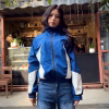 Blue Two-Toned Windbreaker – Thread Work 3-Layer Water-Resistant Jacket