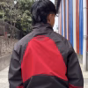 Red Reflective Windbreaker Jacket – 3 Layer Water-Resistant Streetwear