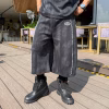 Black premium heavy cotton blend tshirt and quarter half pant set for streetwear clothing brand in kathmandu nepal...