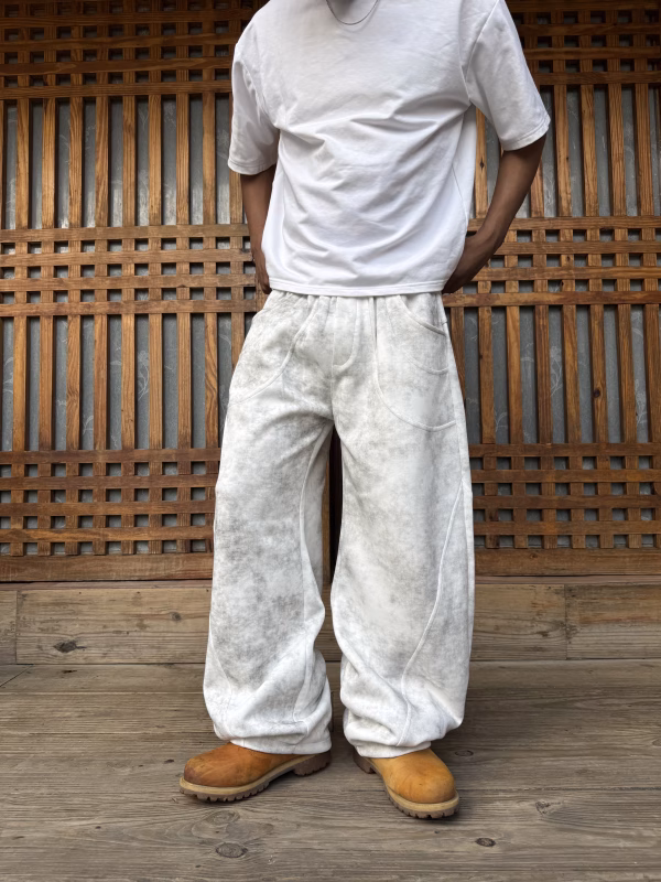 IMG_8422 Printed Textured Baggy Trousers – Premium Balloon Fit Streetwear