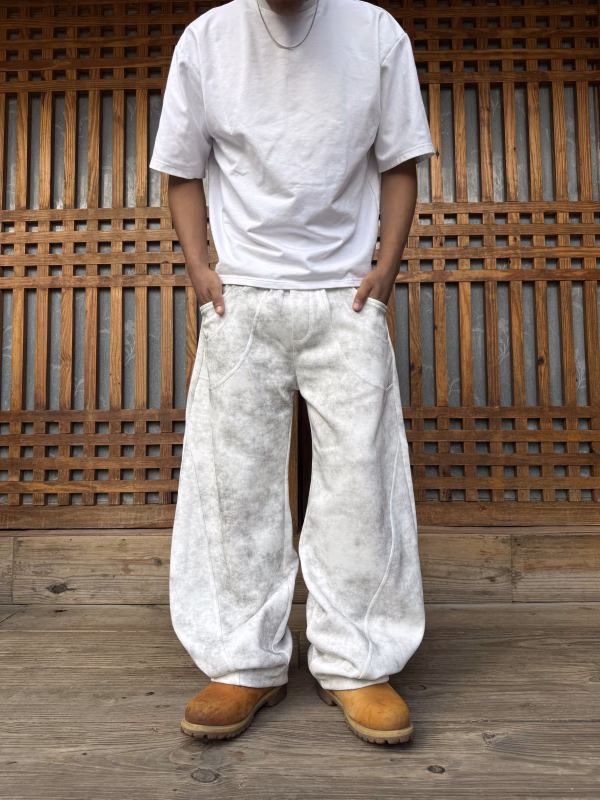 IMG_8423 Printed Textured Baggy Trousers – Premium Balloon Fit Streetwear