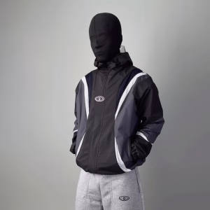 black white contrasted double layer windproof waterproof outer lightweight jacket premium quality contrasted double layer windproof waterproof outer lightweight jacket in premium quality