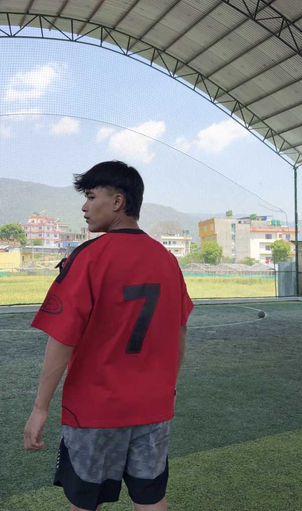 Manchester United oversized t shirt Nepal streetwear back