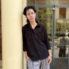 Black Textured Tree Jacquard Shirt – Premium Streetwear Essential