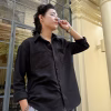 Black Textured Tree Jacquard Shirt – Premium Streetwear Essential