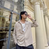 Cream Textured Tree Jacquard Shirt – Premium Streetwear Essential
