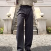 Black Striped Balloon Silhouette Pleated Trouser – Premium Streetwear Essential