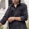 Black Textured Tree Jacquard Shirt – Premium Streetwear Essential