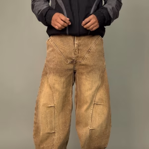 2 Crafted from Premium Mac World Denim, baggy jeans feature authentic wash effects and a relaxed silhouette that brings effortless streetwear to every fit.