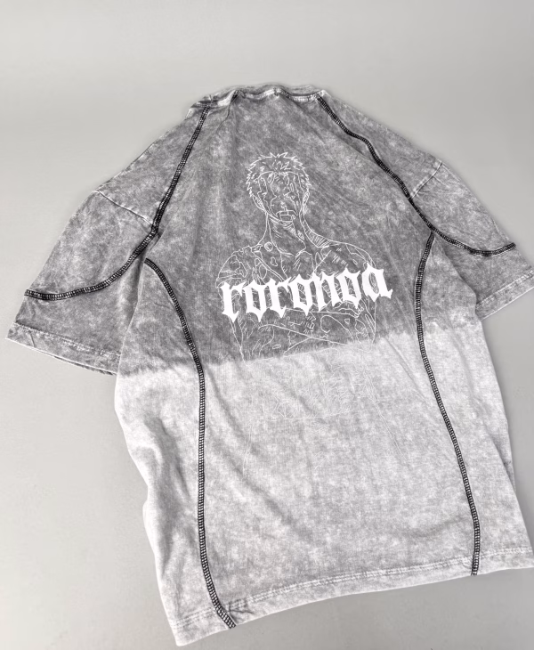 IMG_1120 Grey White Zoro Inspired T-Shirt
