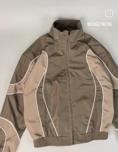 Brown Duo Toned Piping Jacket – Premium Streetwear