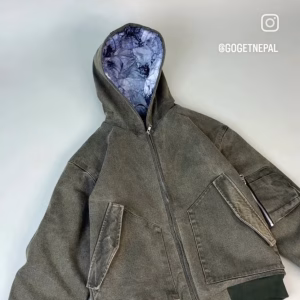viber_image_2026-10-04_12-32-55-806 Cropped Insulated Denim Jacket – 100 GSM Fiber Warmth Green