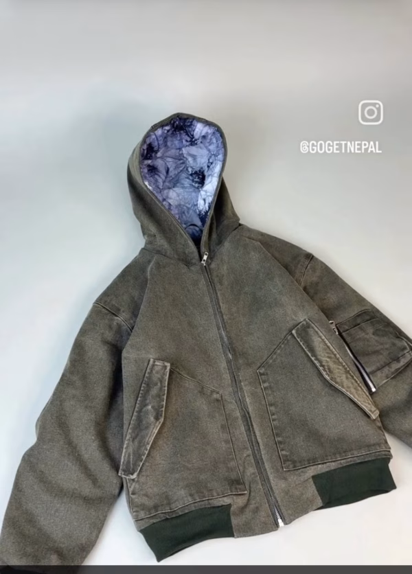 viber_image_2026-10-04_12-32-55-806 Cropped Insulated Denim Jacket – 100 GSM Fiber Warmth Green